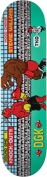 DGK WILLIAMS 8-BIT TKO SKATEBOARD DECK-8.0