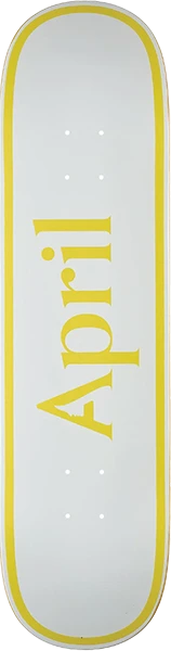 APRIL OG LOGO TWIN SKATEBOARD DECK-8.25 YEL/WHT