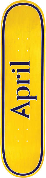 APRIL OG LOGO SKATEBOARD DECK-8.5 YEL/PUR