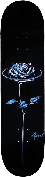 APRIL CHROME ROSE SKATEBOARD DECK-8.25 BLACK