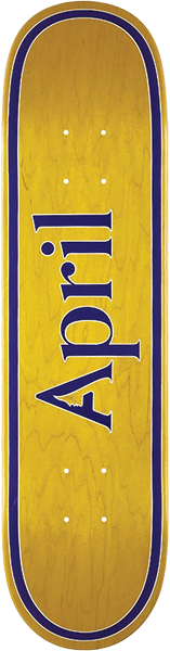 APRIL OG LOGO MINI SKATEBOARD DECK-7.37 YEL/PUR