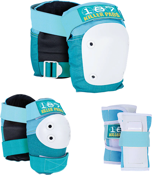 187 6-PACK PAD SET S/M-TEAL/WHT