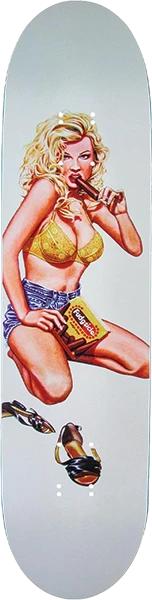 WORLD INDUSTRIES CAMPBELL FUDGESICLE SKATEBOARD DECK-7.7 WHT EX7
