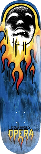 OPERA WOOLLEY FLAME SKATEBOARD DECK-8.5 BLUE BLEED EX7