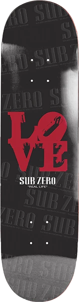 SUB ZERO LOVE PARK III SKATEBOARD DECK-8.5 BLK EX7