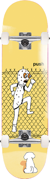 PUSH SPOT CHECK FP SKATEBOARD COMPLETE-8.25 YEL