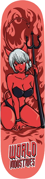WORLD INDUSTRIES DEVIL GIRL SKATEBOARD DECK-8.25