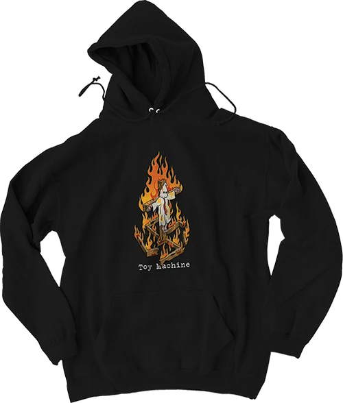 TOY MACHINE TEMPLETON CHARRED CROSS HD/SWT MEDIUM BLACK