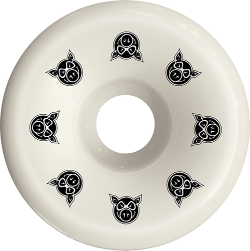 PIG CONICAL 54MM 99a WHT/BLK WHEELS SET