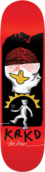 KROOKED KNOX BRAIN AND BIRD SKATEBOARD DECK-8.5