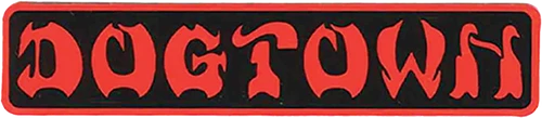 DOGTOWN BAR LOGO 4"x.75" BLK/RED DECAL