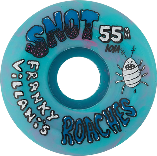 SNOT VILLANI ROACHE 55MM 101A ICE BLUE SWIRL WHEELS SET