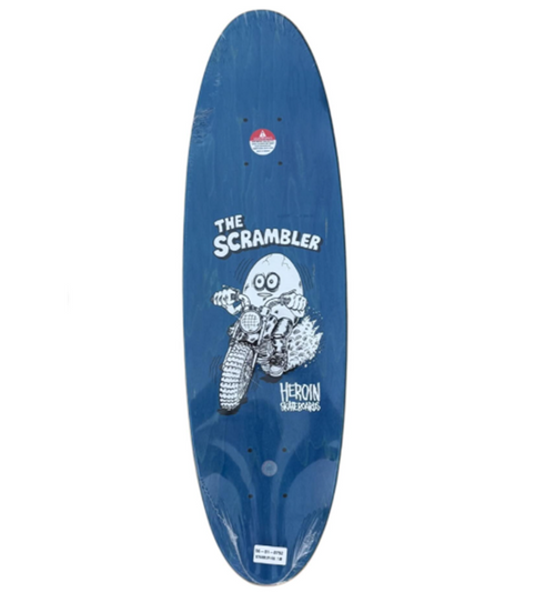 Heroin Scrambler Egg Skateboard Deck Rainbow 7.8x26.5