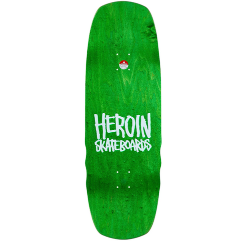 Heroin Swampy Stomp Skateboard Deck Green Black 10.5