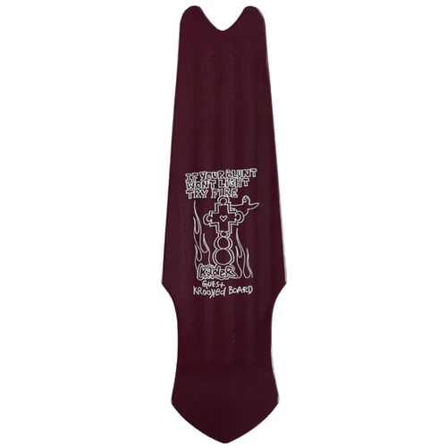 Krooked Kader Guest Tri Plane Skateboard Deck Purple 9.75