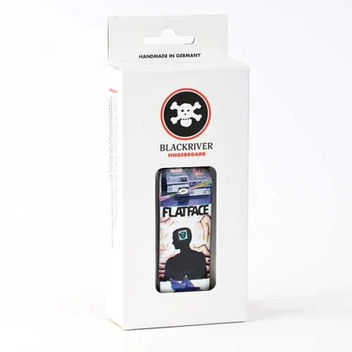 Blackriver x FlatFace Pro Computer Time Fingerboard Deck Black Blue 33.3 Low 7ply PowerPop