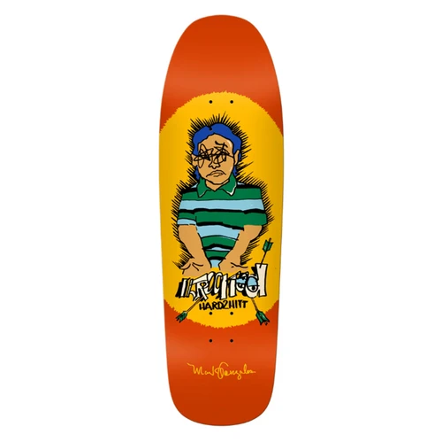 Krooked Gonz Hard2Hit Skateboard Deck Red Orange 9.81x14.37WB