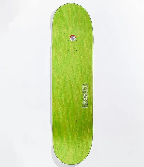 Krooked Cernicky Mad Turtle Skateboard Deck Natural Green 8.5x13.75