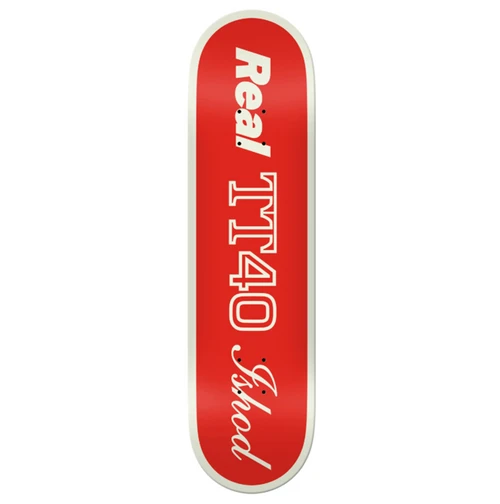 Real Ishod Shapecode TwinTail Skateboard Deck White Red 8.5x14.5WB