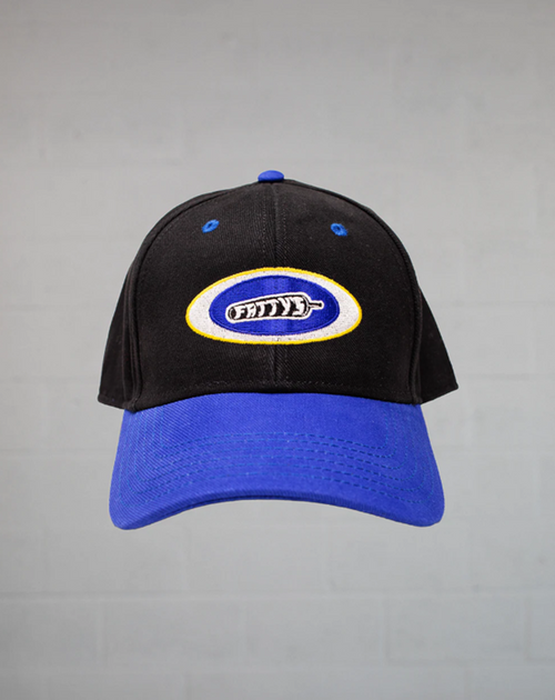 Fattys Badge Logo Hat Black Blue Snapback