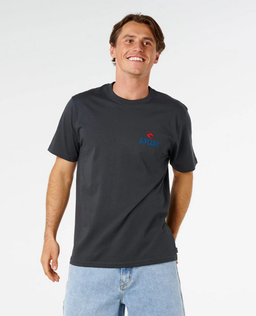 Rip Curl Shred Til Dead Tshirt Washed Black