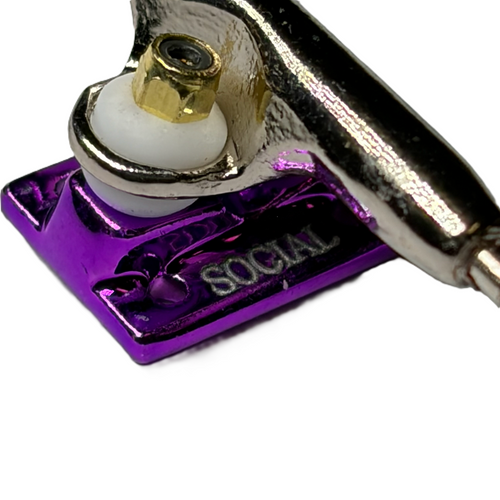 Social Team Pro Fingerboard Trucks Purple Chrome 32mm