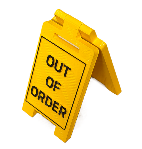 FutureBoundPrints Out of Order Sign Yellow 3 inch