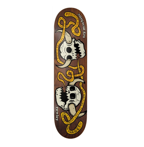 Toy Machine Rowley Skulls Skateboard Deck Brown Stain 8.25 wb14
