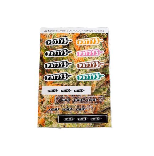 Fattys Mini Sticker Sheet Camo Orange 2x3
