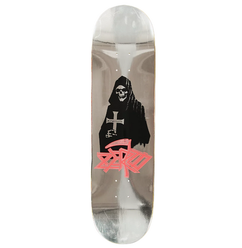 Zero Pleasures Death Skateboard Deck Silver Black 8.5x14.5WB