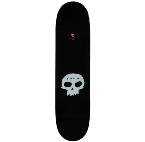 Zero Pleasures Skulls Skateboard Deck Black White 8.25x14.25WB