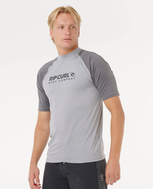Rip Curl SS Shock UPF Tshirt Mens Grey Marle