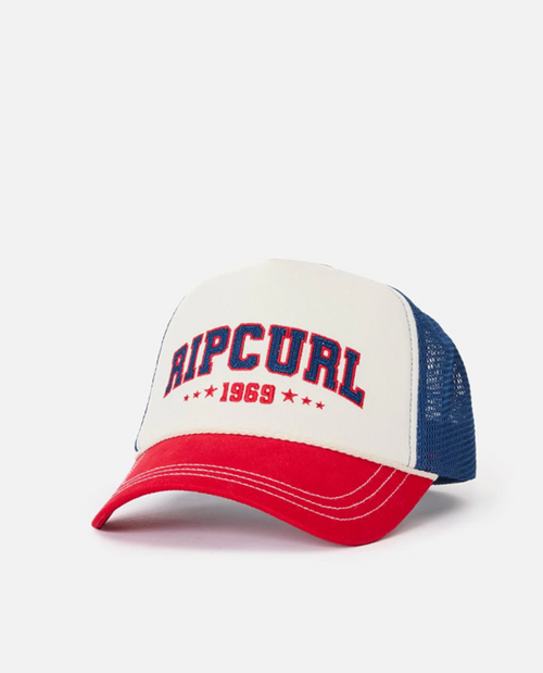 Rip Curl Mixed Revival Womens Trucker Hat Red White Blue Snapback