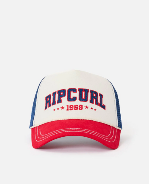 Rip Curl Mixed Revival Womens Trucker Hat Red White Blue Snapback