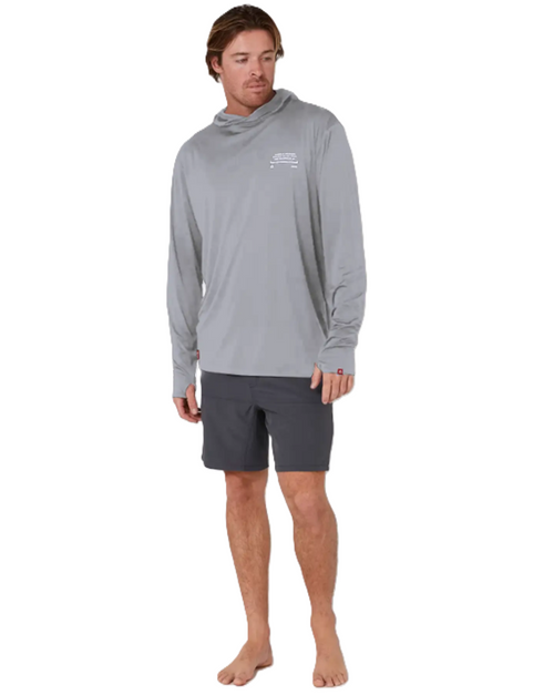 Follow Sun Hood Longsleeve Tee UPF Light Grey