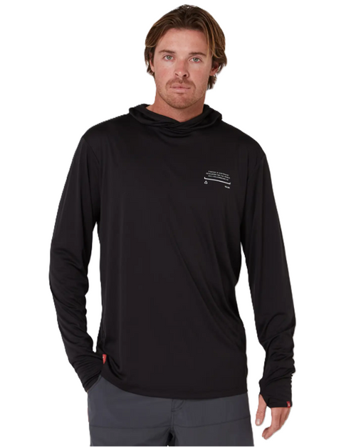 Follow Sun Hood Longsleeve Tee UPF Black