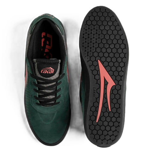 Lakai Essex Skate Shoes Spruce Black Coral
