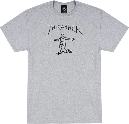 THRASHER GONZ LOGO SS TSHIRT M-GREY/BLACK