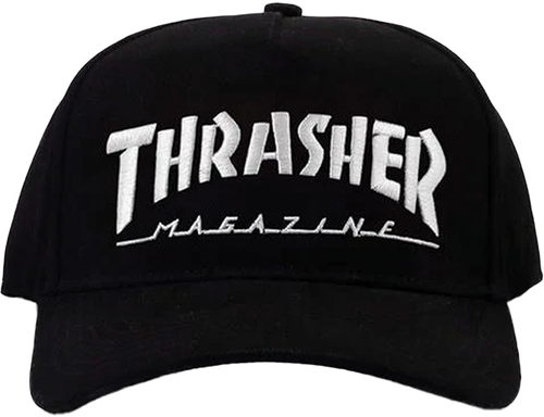THRASHER MAG LOGO BALL CAP HAT ADJ-BLACK