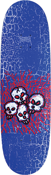 PRIMITIVE VILLANI BRAINWASH SKATEBOARD DECK-9.12 BLUE