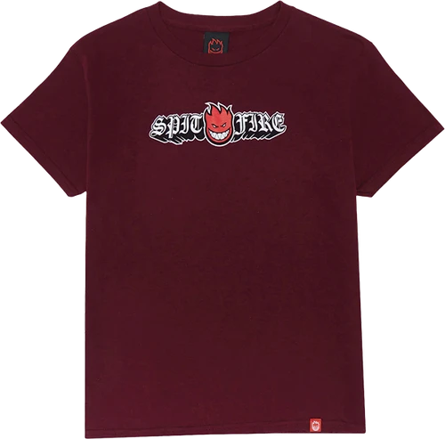 SPITFIRE OLD E DROP BIGHEAD YTH SS S-MAROON/RD/BLK/WT