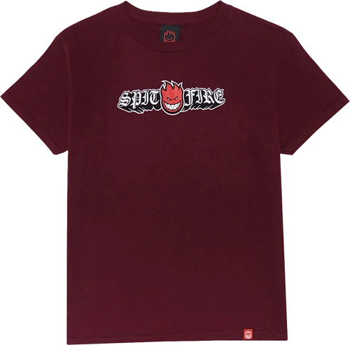 SPITFIRE OLD E DROP BIGHEAD YTH SS L-MAROON/RD/BLK/WT