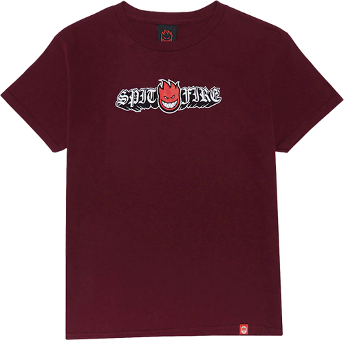 SPITFIRE OLD E DROP BIGHEAD YTH SS XL-MAROON/RD/BLK/WT