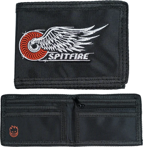 SPITFIRE CLASSIC WING WALLET BI-FOLD WALLET BLACK