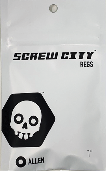 SCREW CITY REGS ALLEN HARDWARE SET 1" BLACK