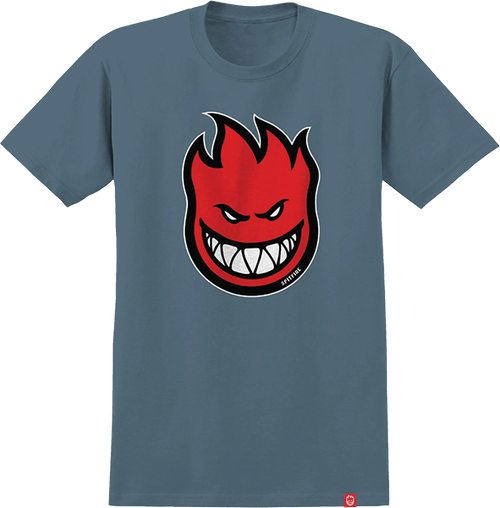 SPITFIRE BIGHEAD FILL SS TSHIRT M-INDIGO BLUE/RED/BLK/WHT
