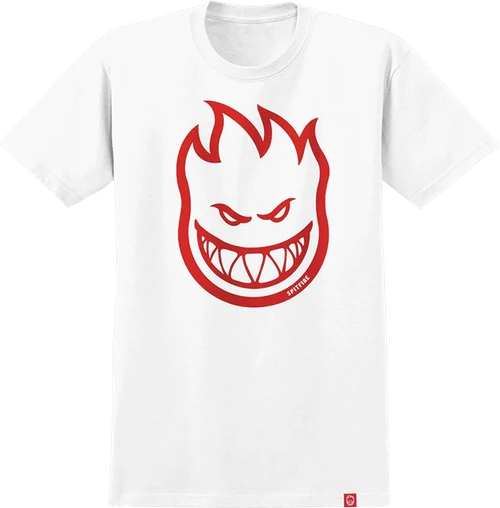 SPITFIRE BIGHEAD SS TSHIRT M-WHITE/DARK RED