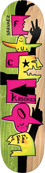 KROOKED NARVAEZ F OFF SKATEBOARD DECK-8.38