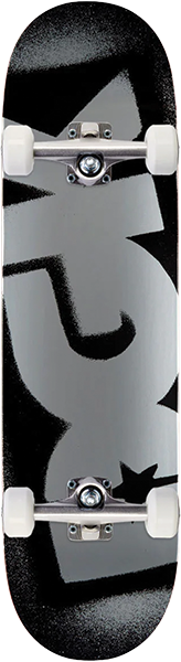 DGK OG LOGO SKATEBOARD COMPLETE-7.5 BLK/SILVER