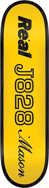 REAL SILVA SHAPE CODE SKATEBOARD DECK-8.28 YELLOW